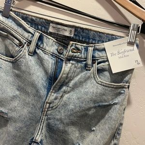 Abercrombie (A&F) Boyfriend Mid Rise Distressed Jeans